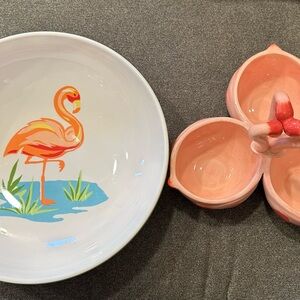 Flamingo Serving Dishes